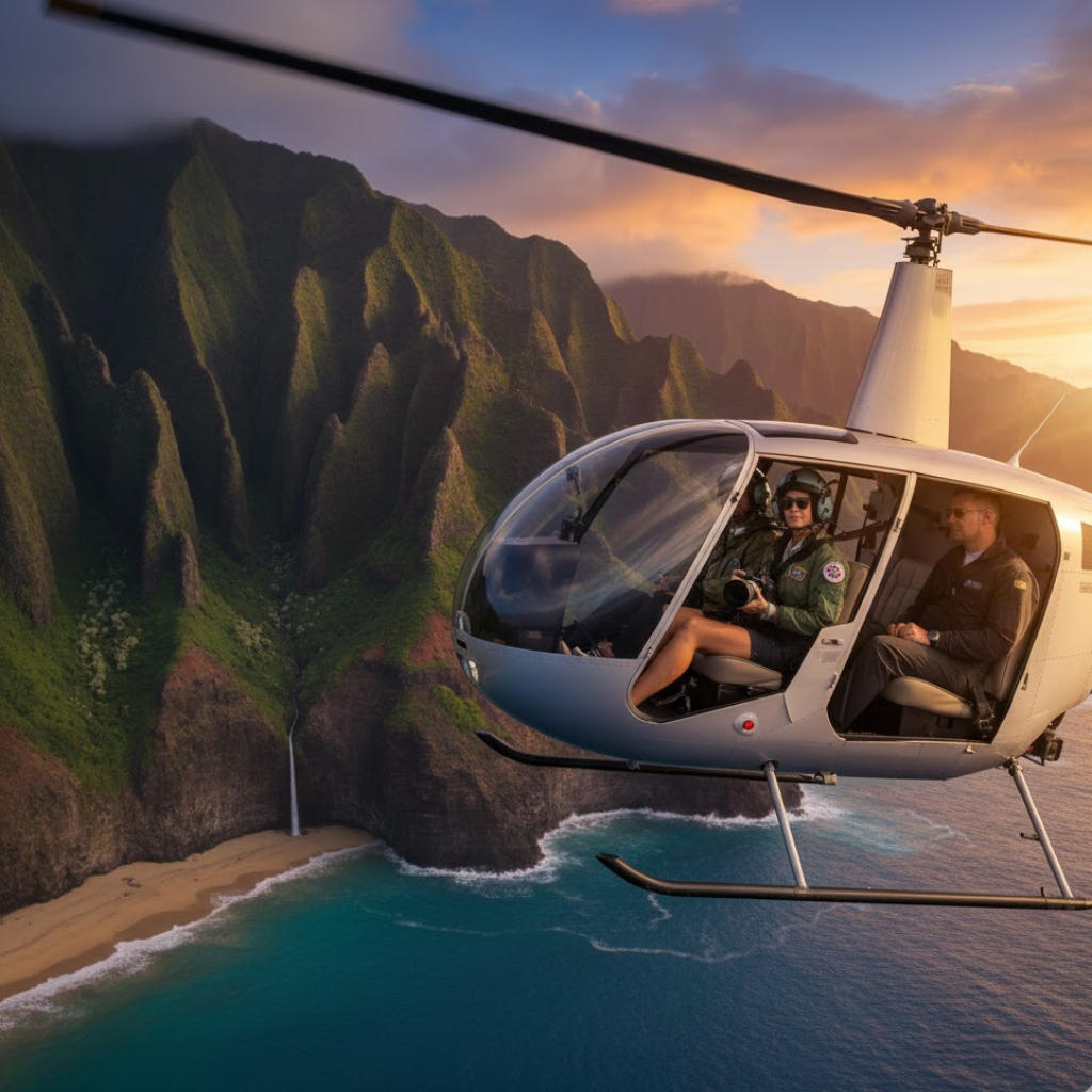 How do doors-off helicopter tours in Hawaii compare to standard tours in terms of safety and scenery?