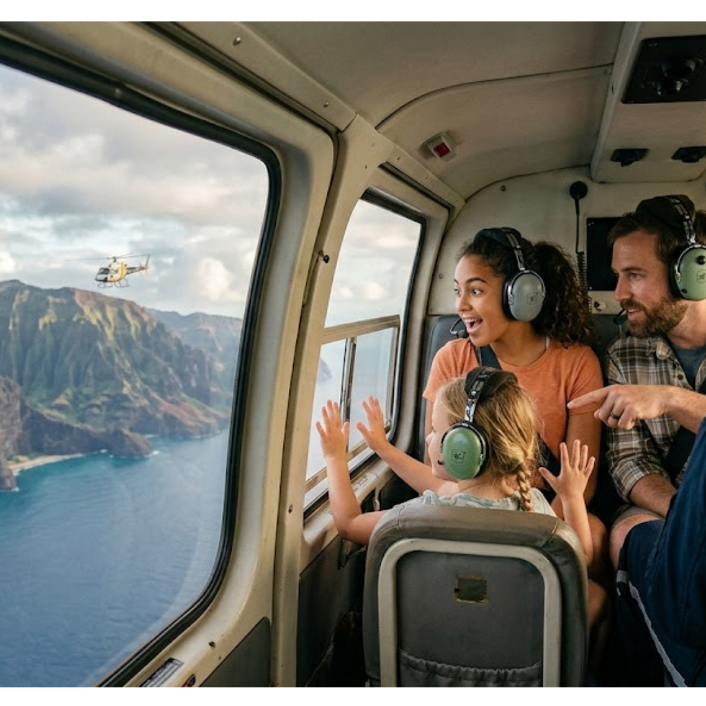 Can kids go on helicopter rides in Kauai