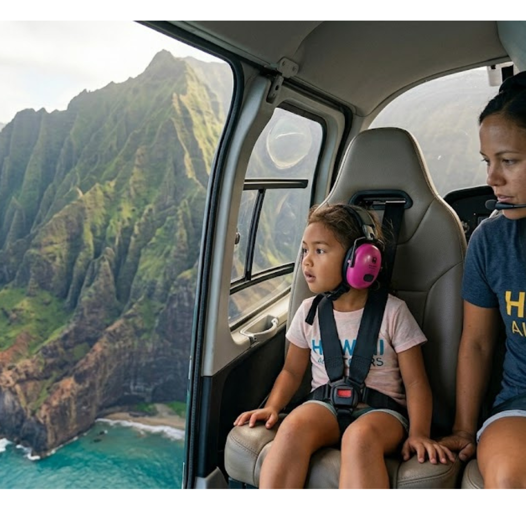 Can kids go on helicopter rides in Kauai