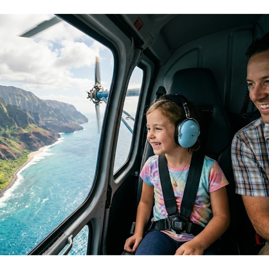 Kauai helicopter tours are good for kids under 10