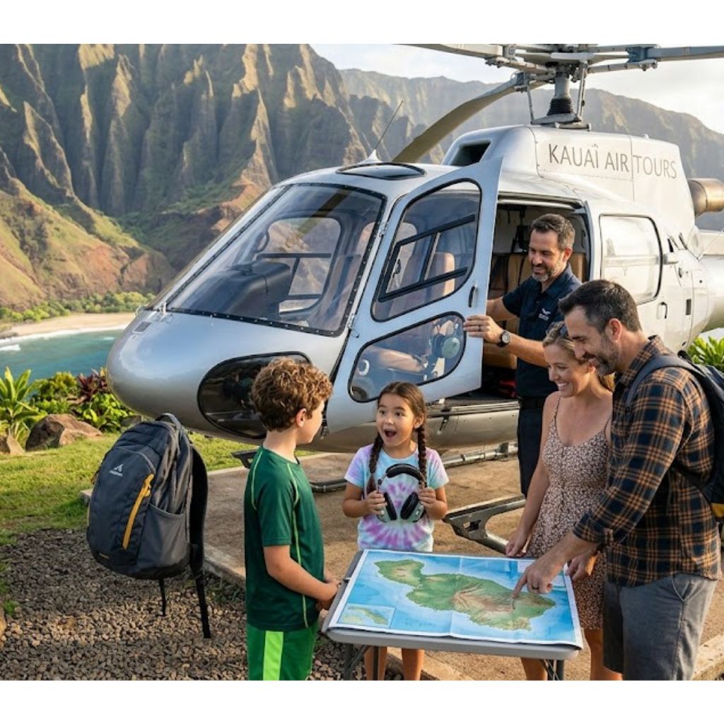 Kauai helicopter tours are good for kids under 10